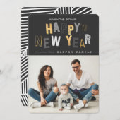 HAPPY NEW YEAR FEESTDAGENKAART (Voorkant / Achterkant)