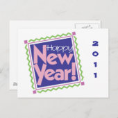 HAPPY NEW YEAR FEESTDAGENKAART (Voorkant / Achterkant)