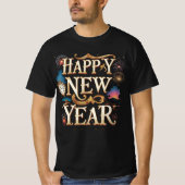 Happy New Year Festive Graphic T-shirt (Voorkant)