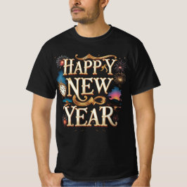 Happy New Year Festive Graphic T-shirt