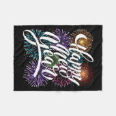 Happy New Year Firework Family Matching Men Women  Fleece Deken (Voorkant (Horizontaal))