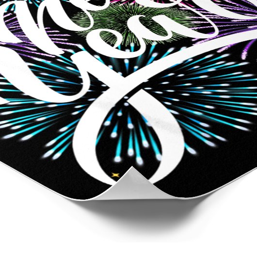 Happy New Year Firework Family Matching Men Women  Poster (Hoek)