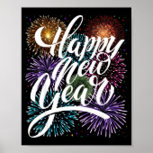 Happy New Year Firework Family Matching Men Women  Poster (Voorkant)
