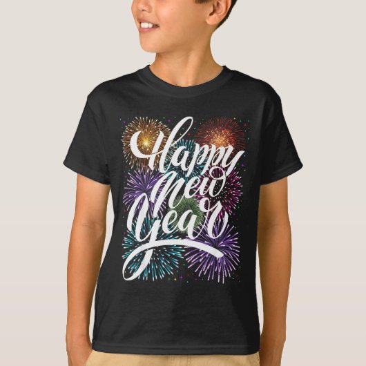 Happy New Year Firework Family Matching Men Women  T-shirt (Voorkant)