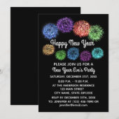 Happy New Year Fireworks #1-2-uitnodigingskaart Save The Date (Voorkant / Achterkant)