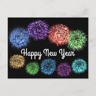 Happy New Year Fireworks #1 Briefkaart