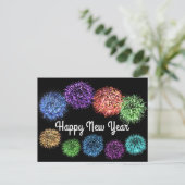 Happy New Year Fireworks #1 Briefkaart (Staand voorkant)