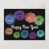 Happy New Year Fireworks #1 Briefkaart (Voorkant)