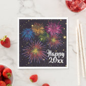 Happy New Year Fireworks and Stars Party Servet (Insitu)
