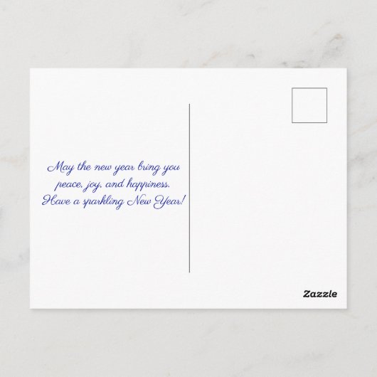 Happy New Year Fireworks Briefkaart (Achterkant)