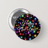 Happy New Year Fireworks-Button Ronde Button 5,7 Cm (Voorkant /achterkant)