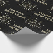Happy New Year Fireworks Cadeaupapier (Hoek)