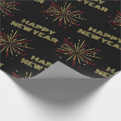 Happy New Year Fireworks Cadeaupapier (Hoek)