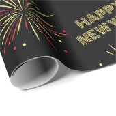 Happy New Year Fireworks Cadeaupapier (Rol Hoek)