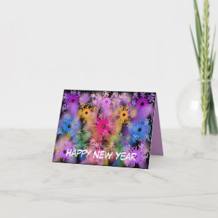 Happy New Year Fireworks Cards Feestdagen Kaart