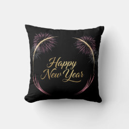 Happy New Year Fireworks Design Kussen