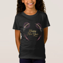 Happy New Year Fireworks Design T-shirt