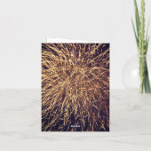 Happy New Year Fireworks Golden 2023 Custom Notitiekaartje (Achterkant)