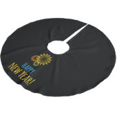 Happy New Year Fireworks op Black Kerstboom Rok (Gekanteld)