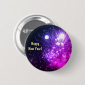 HappY New Year Fireworks Ronde Button 5,7 Cm (Voorkant /achterkant)