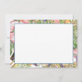 Happy New Year Floral Waterverf Blue Bird Poem Feestdagenkaart (Achterkant)