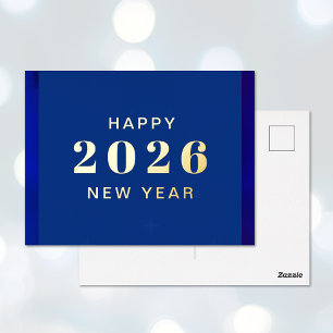 Happy New Year Folie Holiday Briefkaart