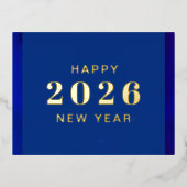 Happy New Year Folie Holiday Briefkaart (Voorkant)