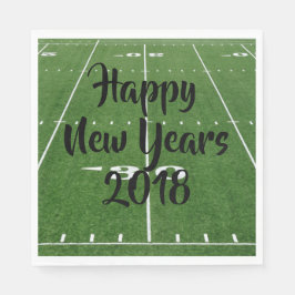Happy New Year Football Field Servetten