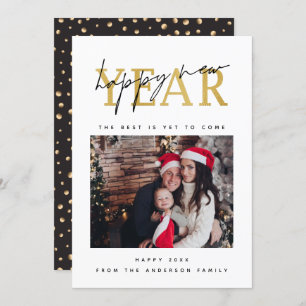 Happy New Year-foto Feestdagenkaart