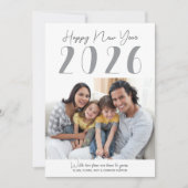 Happy New Year-foto Feestdagenkaart (Voorkant)