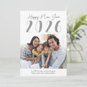 Happy New Year-foto Feestdagenkaart (Staand voorkant)