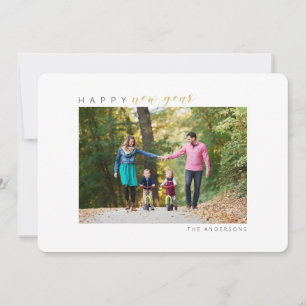 Happy New Year-foto Feestdagenkaart