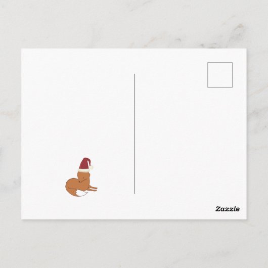 Happy New Year Fox Briefkaart (Achterkant)