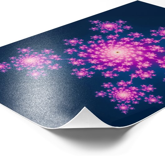 Happy New Year Fractal Foto Afdruk (Hoek)