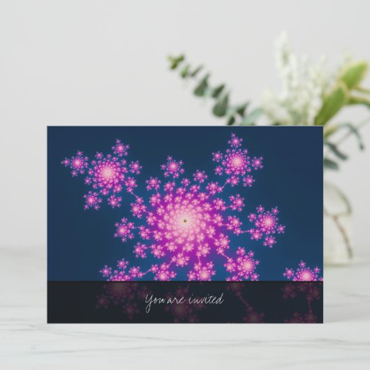 Happy New Year Fractal Kaart (Staand voorkant)