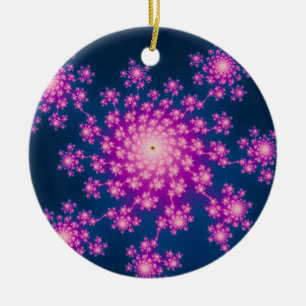 Happy New Year Fractal Keramisch Ornament