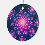 Happy New Year Fractal Keramisch Ornament (Links)