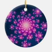 Happy New Year Fractal Keramisch Ornament (Achterkant)