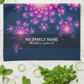 Happy New Year Fractal Theedoek (Gevouwen)