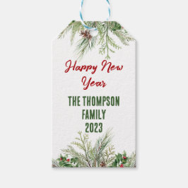 Happy New Year Framed Winter Wheath Greeting Cadeaulabel