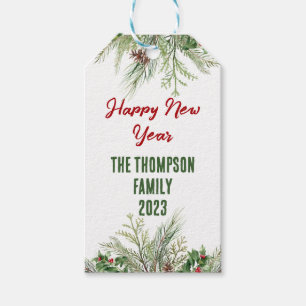 Happy New Year Framed Winter Wheath Greeting Cadeaulabel