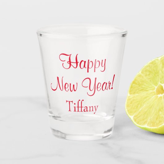 Happy New Year Friend Shot Glas (Voorkant)