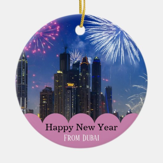 Happy New Year from Dubai Ornament 2026 (Voorkant)