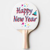 Happy New Year Fun Fab spectaculaire waarde Tafeltennisbatje (Achterkant)