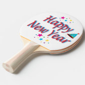 Happy New Year Fun Fab spectaculaire waarde Tafeltennisbatje (Voorkant Gekanteld)