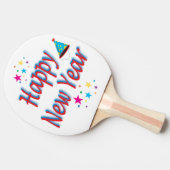Happy New Year Fun Fab spectaculaire waarde Tafeltennisbatje (Zijkant)