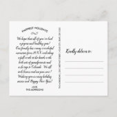 Happy New Year Fun Modern Typography 2 Photos Briefkaart (Achterkant)