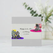 Happy New Year Funny 2021 Cute  Boots Flat Feestdagenkaart (Staand voorkant)