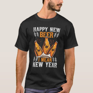 Happy New Year Funny Beer Drink Pun Hoppy Drink T-shirt