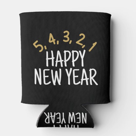 Happy New Year Funny Blikjeskoeler (Achterkant)